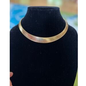 Vintage Park Lane snake chain choker necklace gradient shape